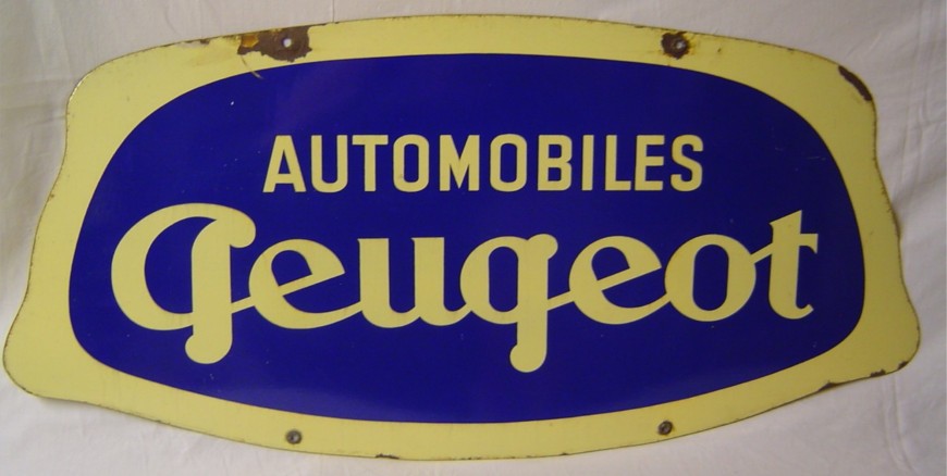 Plaque tôle "Peugeot"